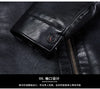 Natural Leather Jacket Men's Stand-up Collar