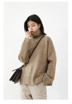 CHIC VEN Korean Women's Loose Turtleneck Sweater