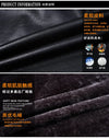 Natural Leather Jacket Men's Stand-up Collar