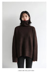 CHIC VEN Korean Women's Loose Turtleneck Sweater