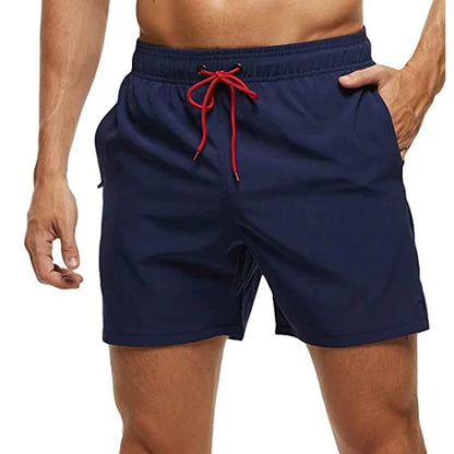 Men’s Quick Dry Swim Trunks with Zipper Pockets and Mesh Lining
