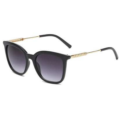 Classic Vintage Square Sunglasses for Men and Women with Alloy Frame