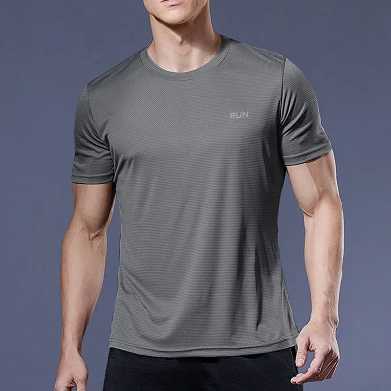 Summer Ice Silk Quick Dry Men's T-Shirt