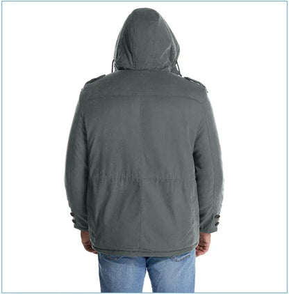 Thickened Multi-Pocket Mid-Length Casual Coat