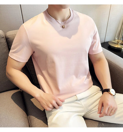 Men's Summer Ice Silk Cotton T-Shirt