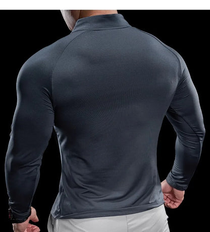 Men's Quick-Dry Long-Sleeve Gym T-Shirt