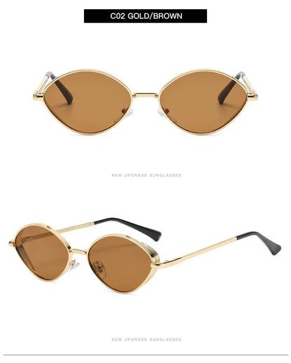 Women’s Oval Sunglasses with Diamond Thread Legs