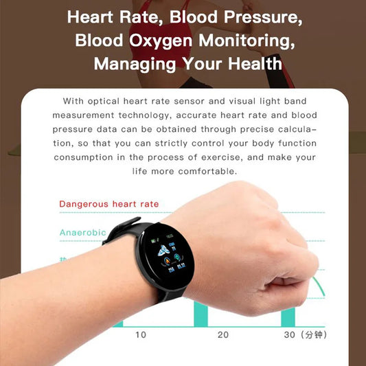 D18 Smart Watch Fitness Tracker