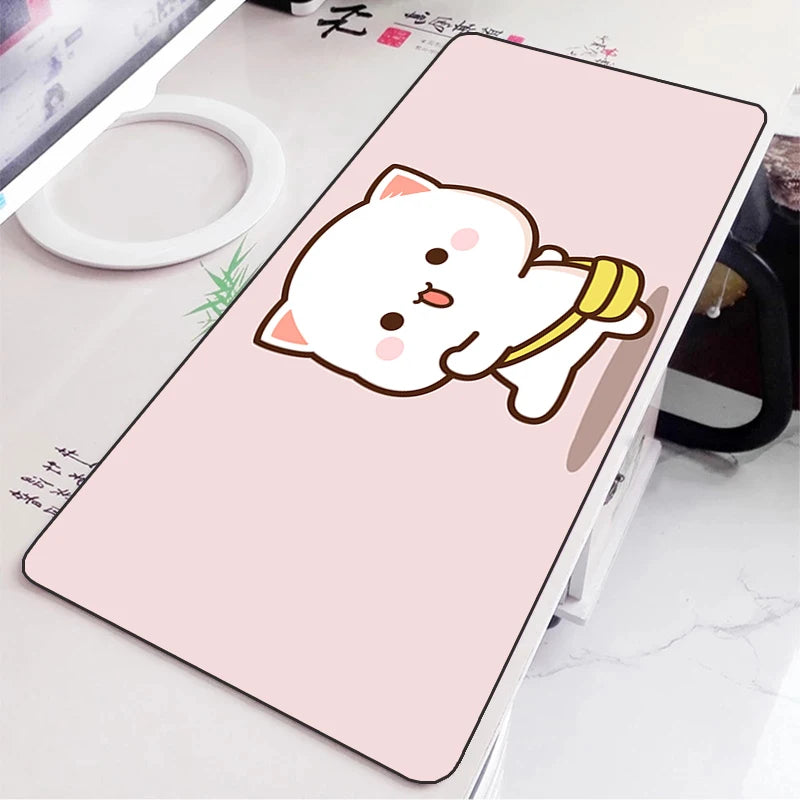 Peach Mochi Cat XXL Gaming Mouse Pad