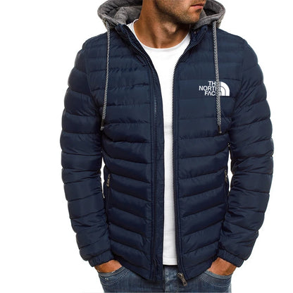 Windproof Hooded Men's Jacket - Warm & Stylish