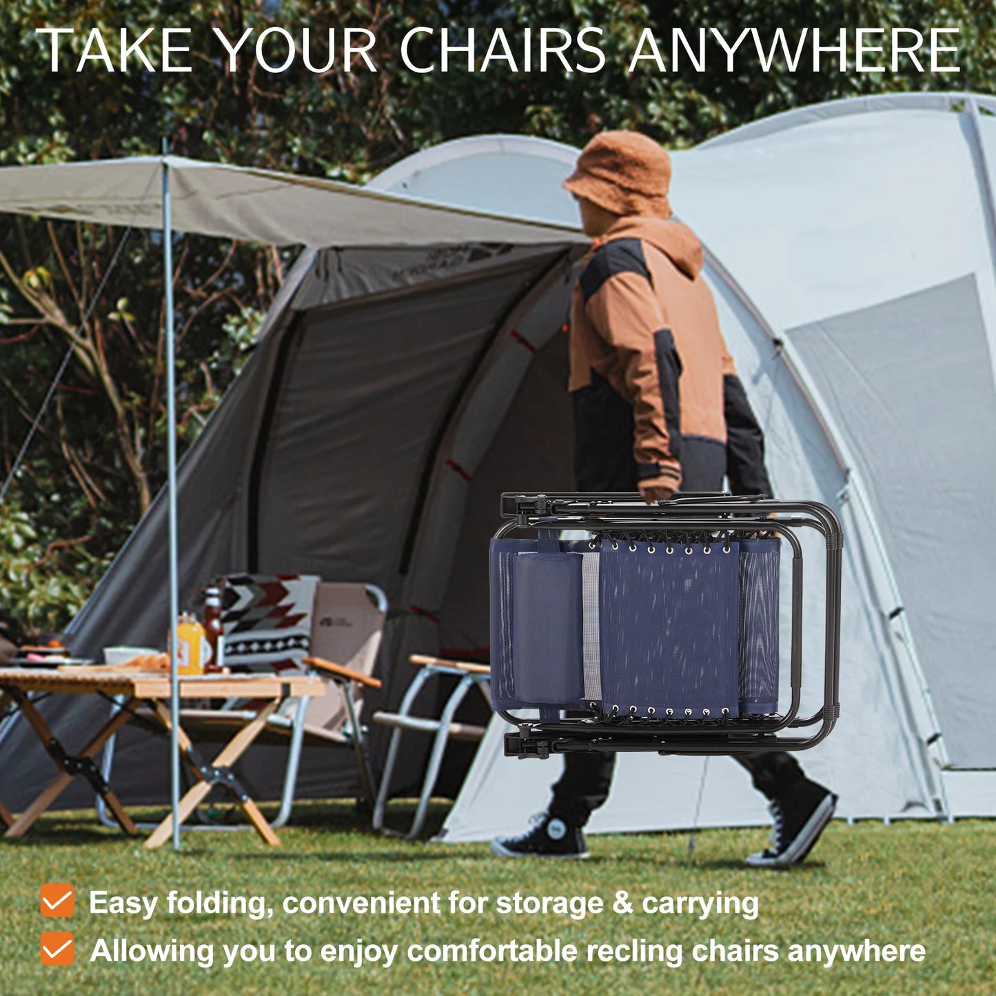 JHK Zero Gravity Recliner Set of 2