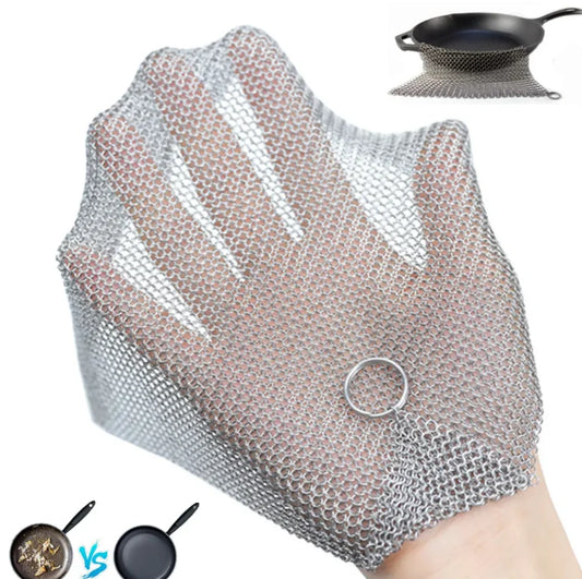 316 Stainless Steel Cast Iron Cleaner Chainmail Scrubber