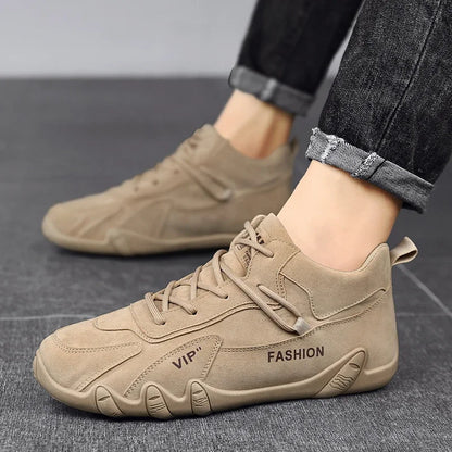 Men’s Casual Ankle Boots –  Non-Slip Khaki Work Sneakers