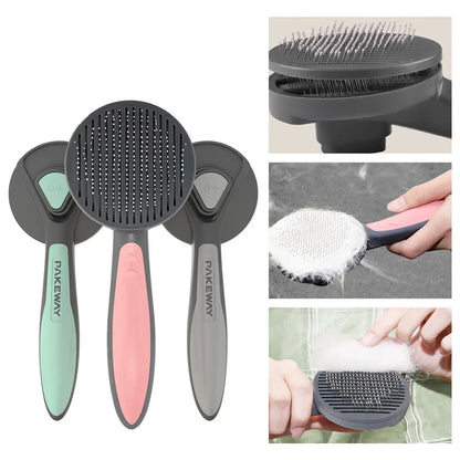 Self-Cleaning Pet Grooming Brush for Dogs & Cats