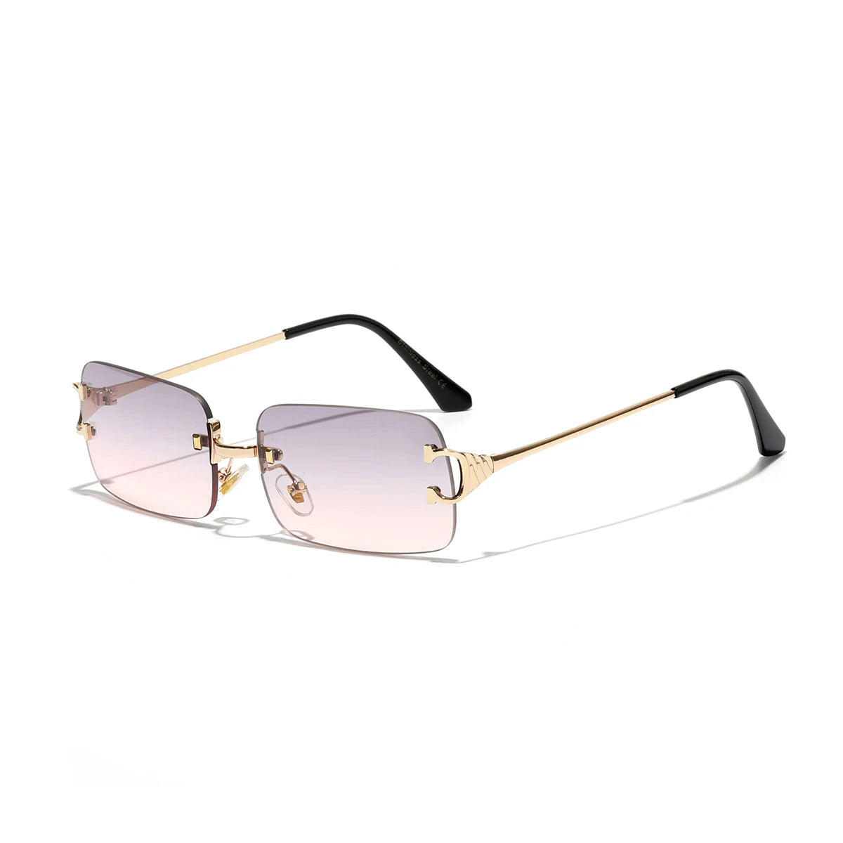 Ruiao 2025 Rimless UV400 Sunglasses – Unisex Designer Square Shades
