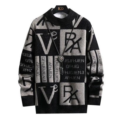 Men’s Knitted Stripe Pullover Sweater