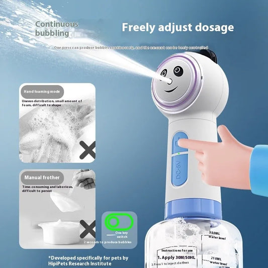 Panda Pet Bubble Machine for Cat and Dog Bathing Grooming Tool