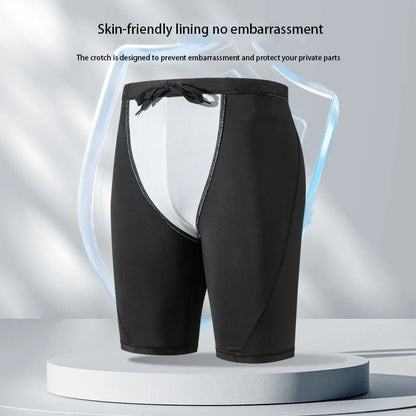 Men’s Quick Dry Swim Shorts Plus Size 5 Quarter Loose Fit Swimwear