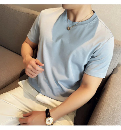Men's Summer Ice Silk Cotton T-Shirt