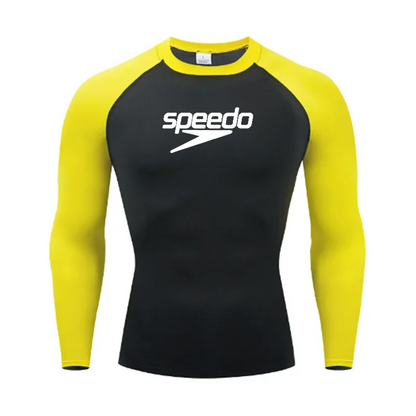 Men's UV Protection Surf Rash Guard Diving Suit Short Sleeve Swimwear