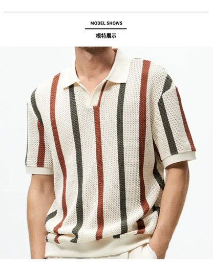 Summer Hollow Knitted Shirt