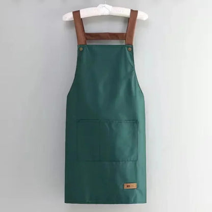Waterproof Kitchen Apron with Large Pocket for Cooking and Restaurant Use