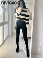 High-Waist Seamless Fleece Warm Leggings for Women