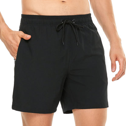 Men’s Quick Dry Swim Trunks with Zipper Pockets and Mesh Lining