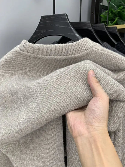 Winter Men's Warm Fleece Sweater O-Neck