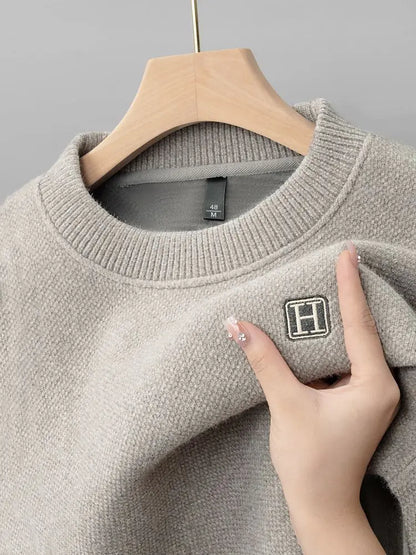 Winter Men's Warm Fleece Sweater O-Neck