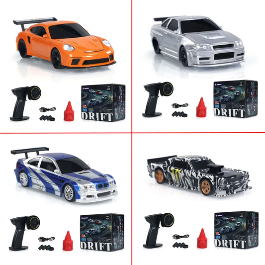 Mini 4WD RC Drift Car 1/43 Scale High-Speed Remote Control Racing Car