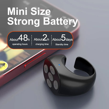 Bluetooth TikTok Remote Control Ring – Selfie & Like Controller