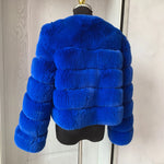 Women's High-Quality Faux Fox Fur Coat