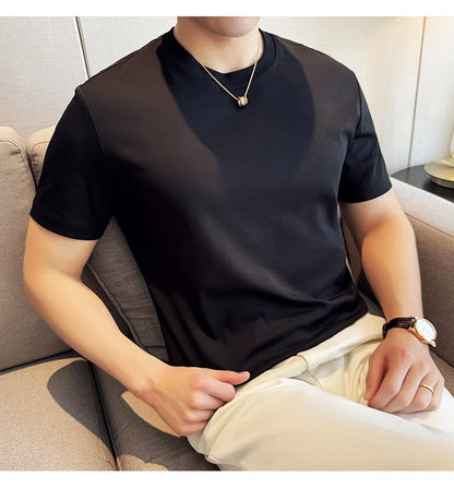 Men's Summer Ice Silk Cotton T-Shirt