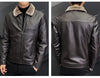 Winter Motorcycle Leather Jacket with Fur Collar