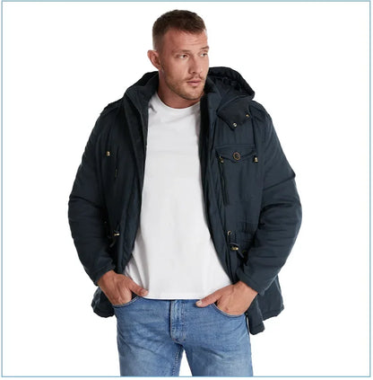 Thickened Multi-Pocket Mid-Length Casual Coat