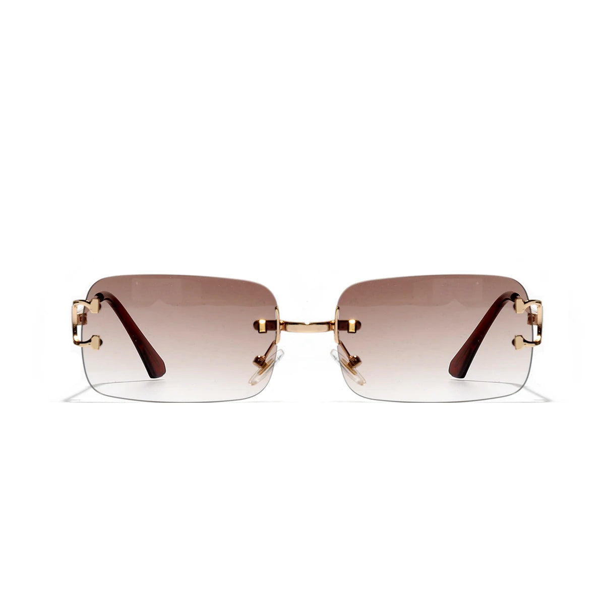 Ruiao 2025 Rimless UV400 Sunglasses – Unisex Designer Square Shades