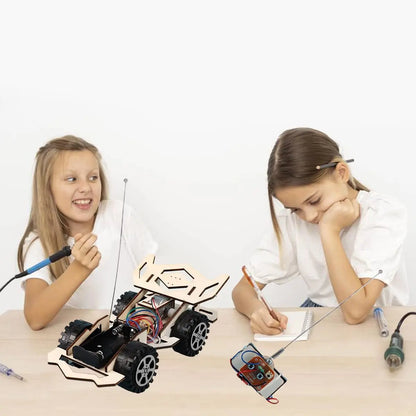 Kids Remote Control Electric Wooden Racing Toys