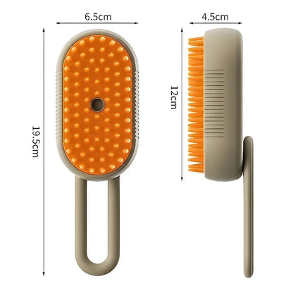 3-in-1 Electric Pet Grooming Brush with Steamy Spray & Hair Removal