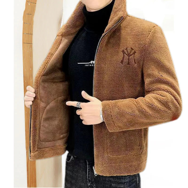 Fashionable Autumn & Winter Lamb Wool Jacket for Men