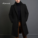 Luxury Men's Wool Trench Coat - Mid-Long Business Overcoat