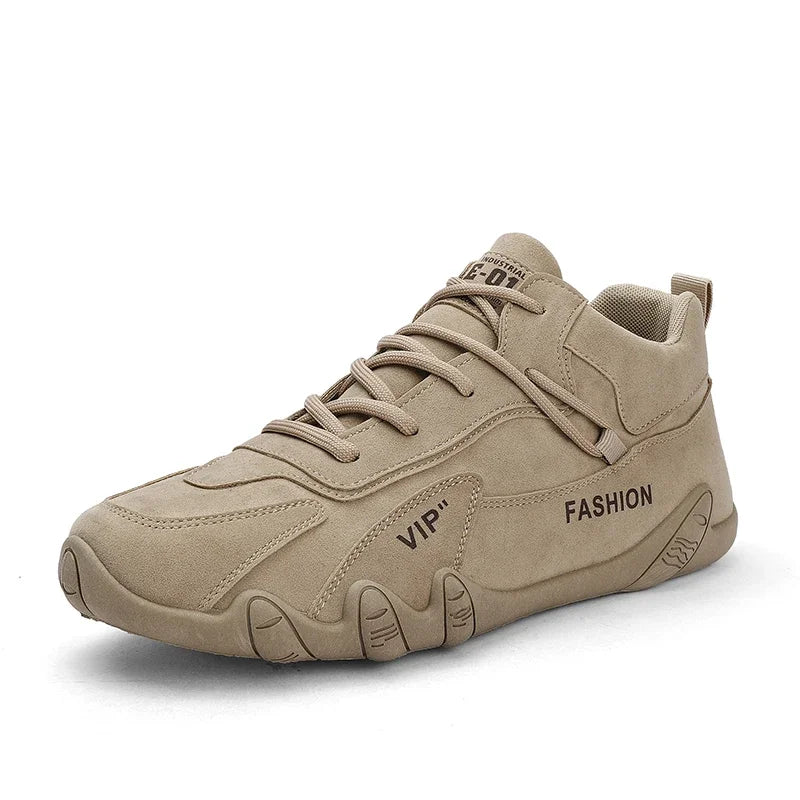 Men’s Casual Ankle Boots –  Non-Slip Khaki Work Sneakers