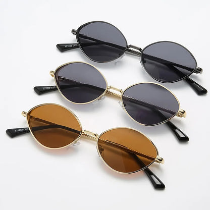 Women’s Oval Sunglasses with Diamond Thread Legs