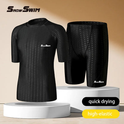 Men’s Quick Dry Swim Shorts Plus Size 5 Quarter Loose Fit Swimwear