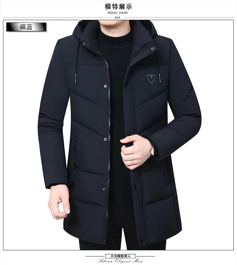 Men's Hooded Winter Down Cotton Coat - Warm & Stylish