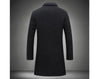 Luxury Men's Wool Trench Coat - Mid-Long Business Overcoat