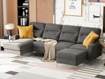 Convertible U-Shaped Modular Sofa Set with Double Chaise