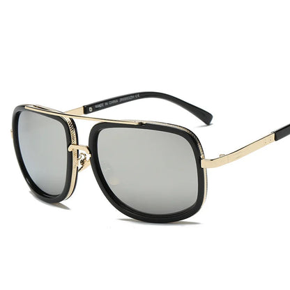 Men’s Vintage Pilot Sunglasses UV400 Gradient Brown Driving Glasses