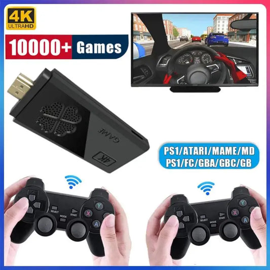Upgraded M8II 4K Game Console - 10000+ Games, 32GB/64GB, 2 Wireless Controllers