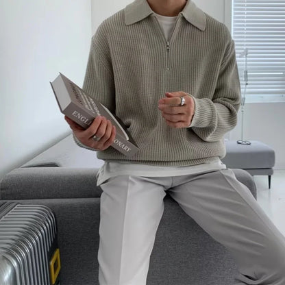Men Korean Fashion Knitwear - Casual Pullover Sweater